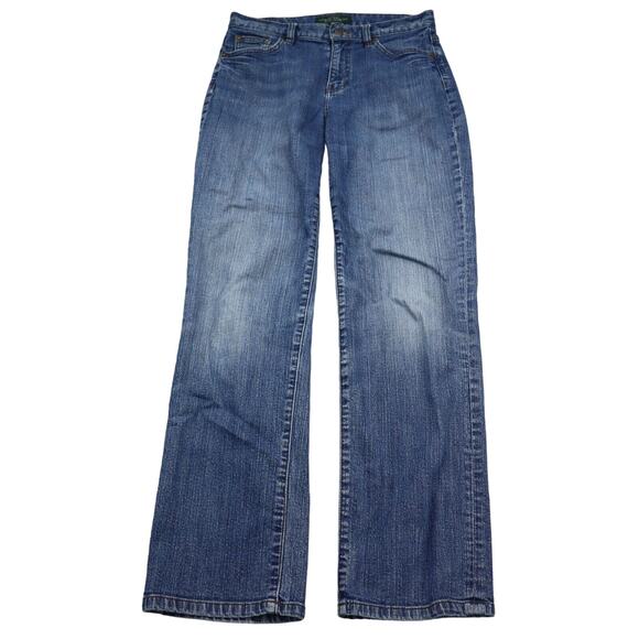 Lauren Jeans Co Pants Womens 4 Blue Denim Classic Straight Pockets Jeans - Picture 1 of 16